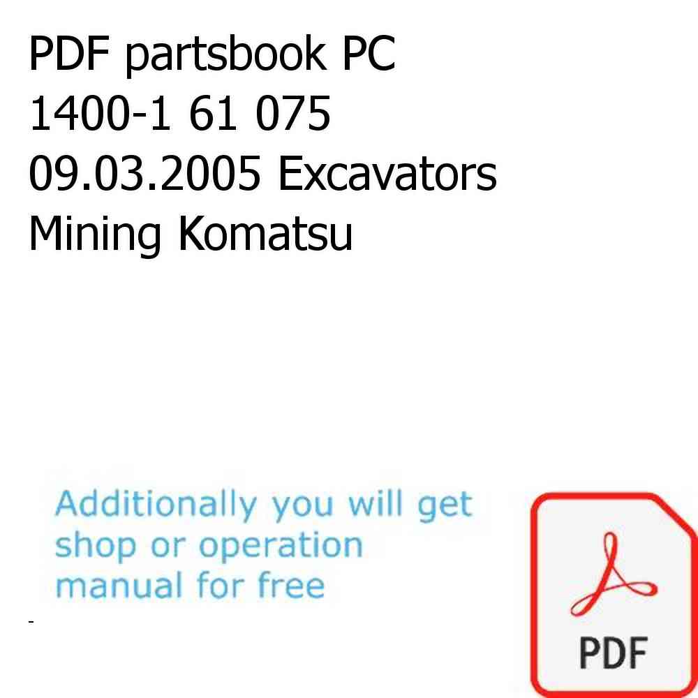 PDF partsbook PC 1400-1 61 075 09.03.2005 Excavators Mining Komatsu