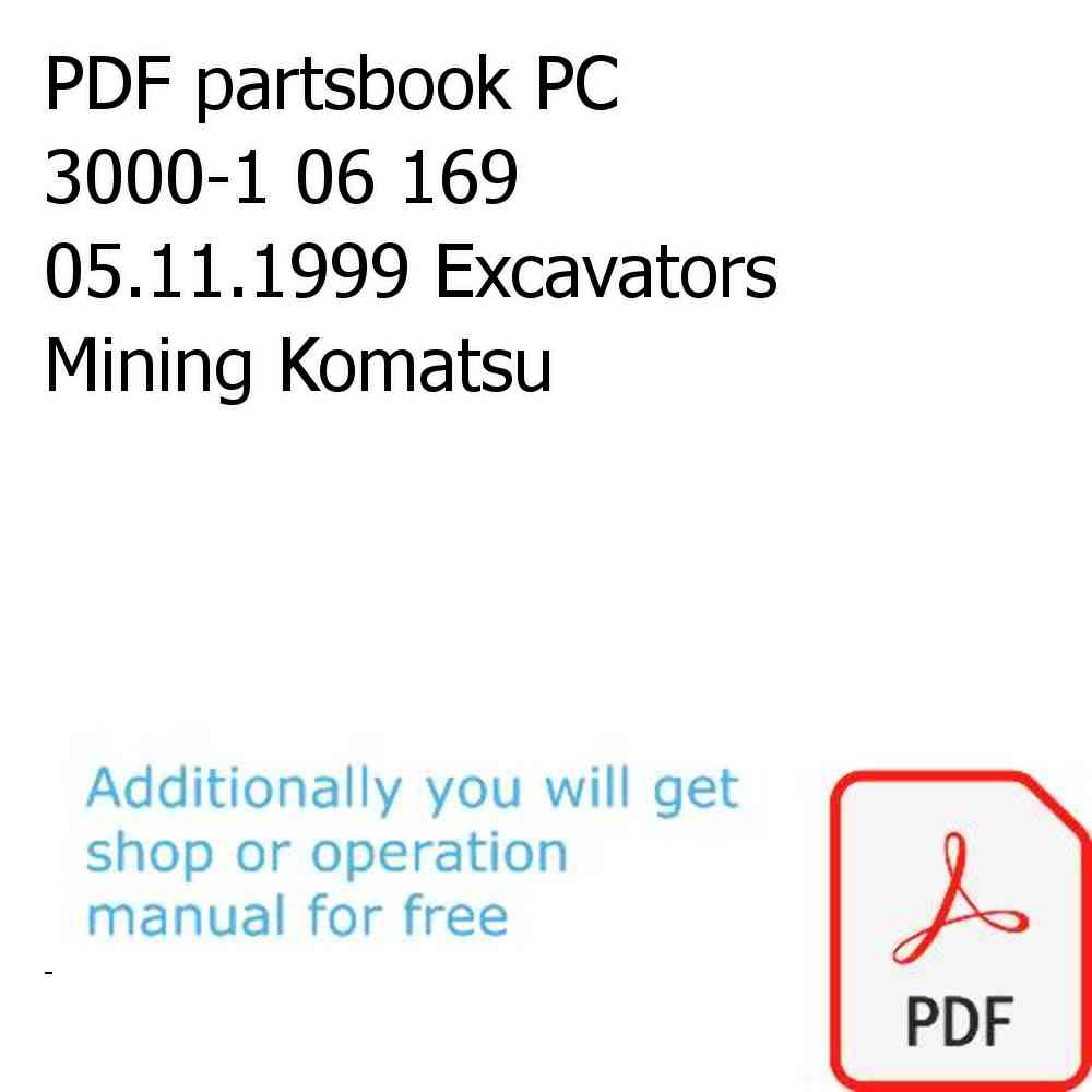 PDF partsbook PC 3000-1 06 169 05.11.1999 Excavators Mining Komatsu