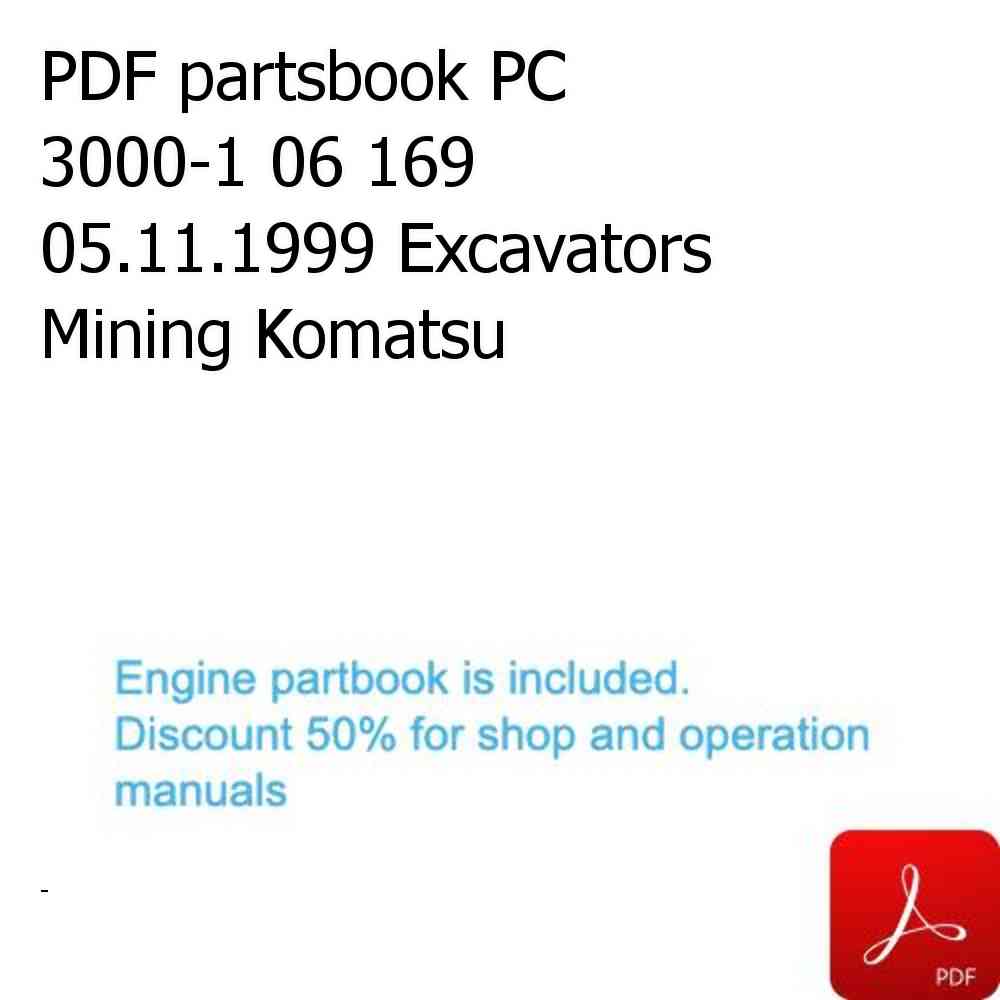 PDF partsbook PC 3000-1 06 169 05.11.1999 Excavators Mining Komatsu