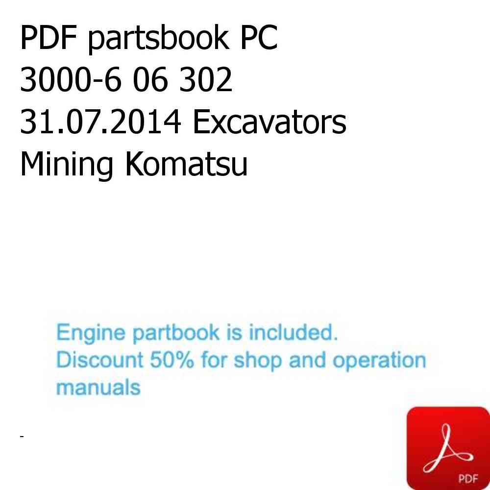 PDF partsbook PC 3000-6 06 302 31.07.2014 Excavators Mining Komatsu