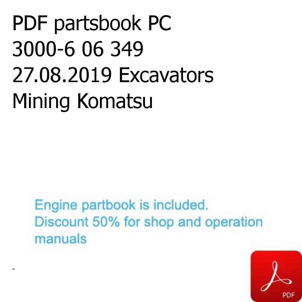 PDF partsbook PC 3000-6 06 349 27.08.2019 Excavators Mining Komatsu