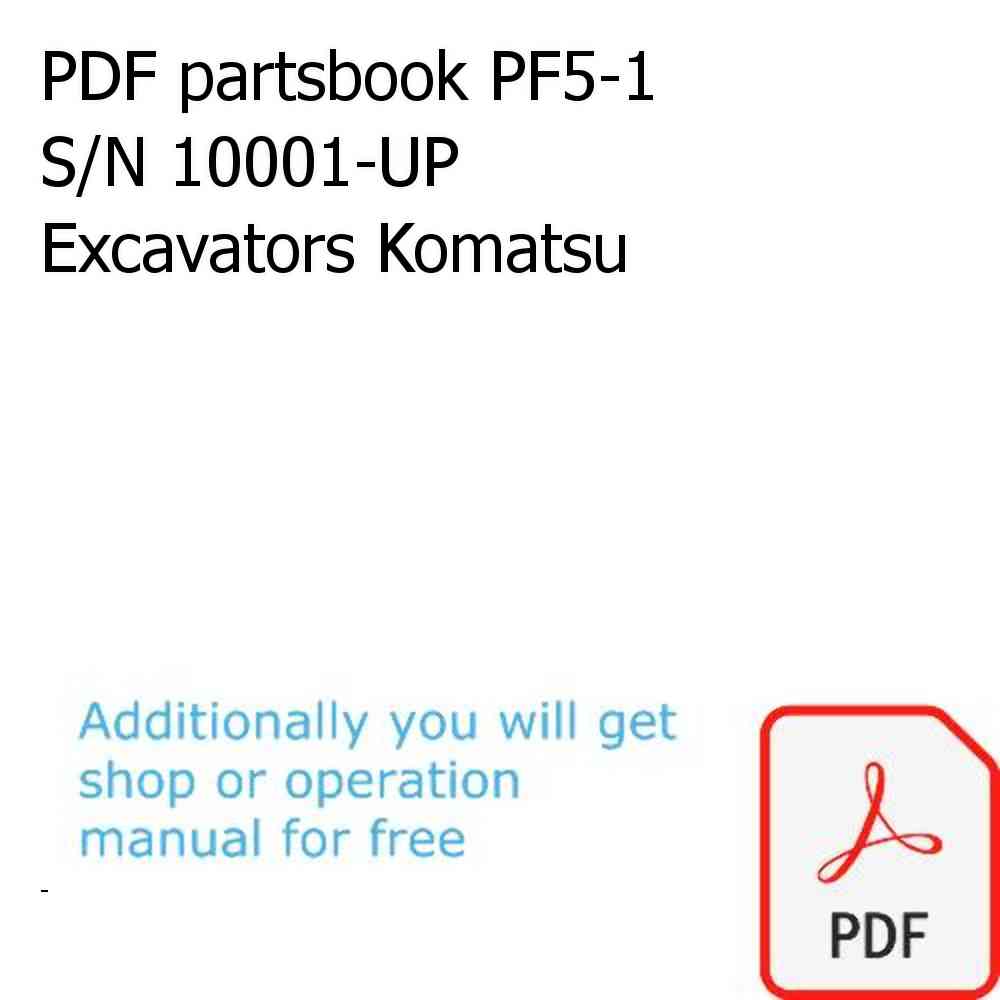 PDF partsbook PF5-1 S/N 10001-UP Excavators Komatsu