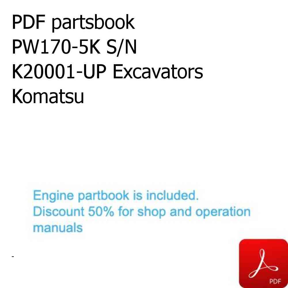 PDF partsbook PW170-5K S/N K20001-UP Excavators Komatsu