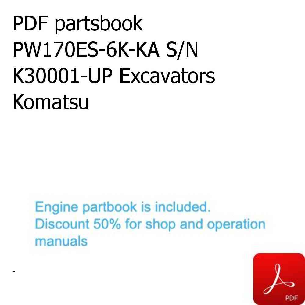 PDF partsbook PW170ES-6K-KA S/N K30001-UP Excavators Komatsu