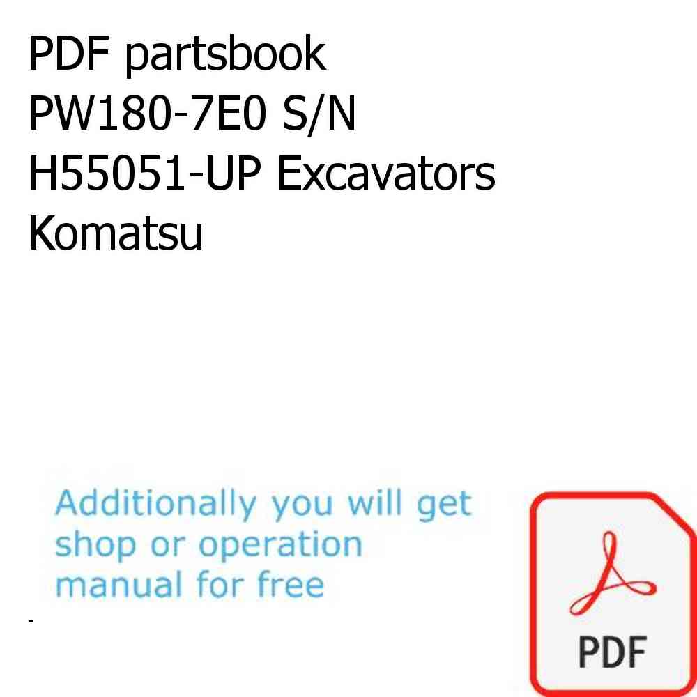PDF partsbook PW180-7E0 S/N H55051-UP Excavators Komatsu