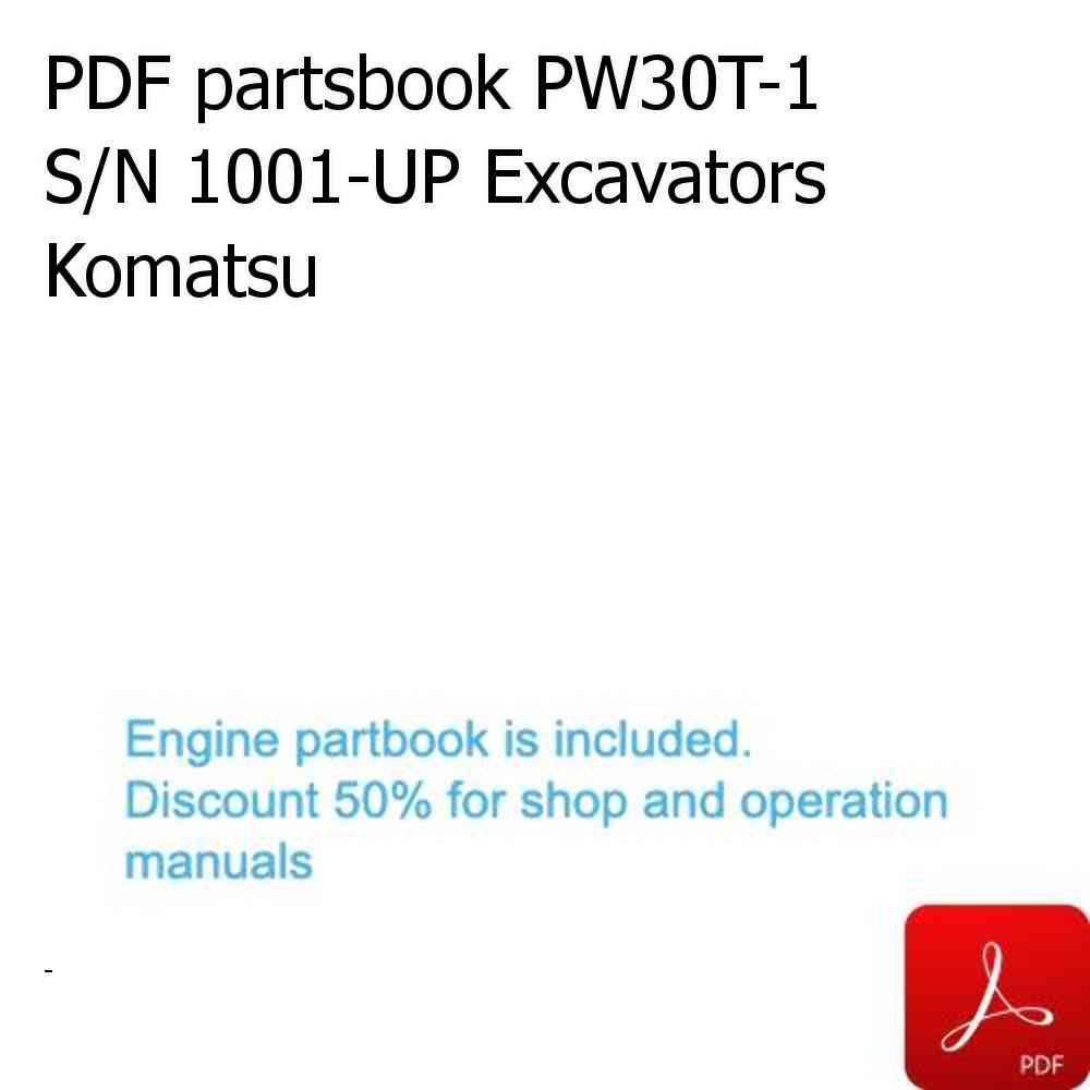 PDF partsbook PW30T-1 S/N 1001-UP Excavators Komatsu