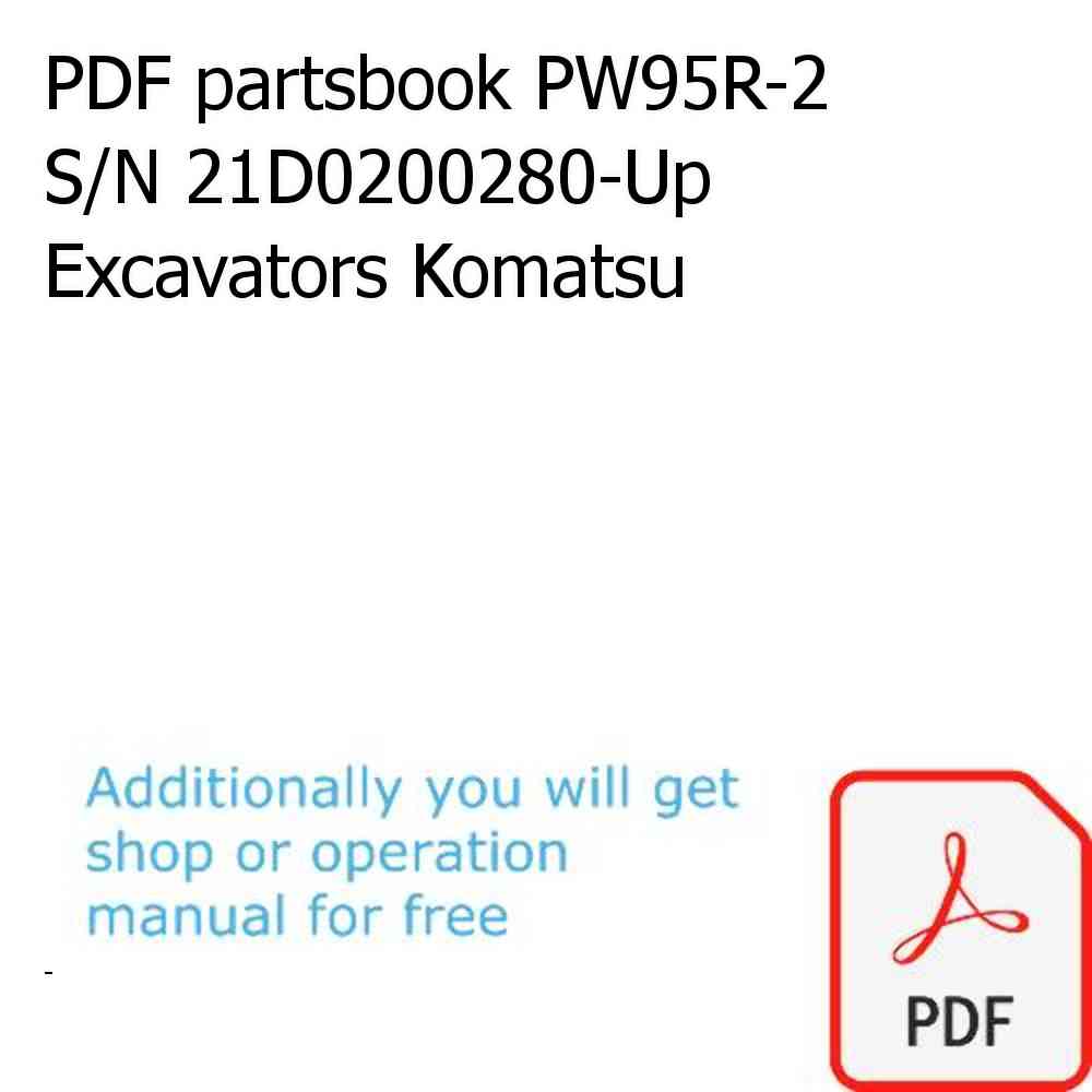 PDF partsbook PW95R-2 S/N 21D0200280-Up Excavators Komatsu