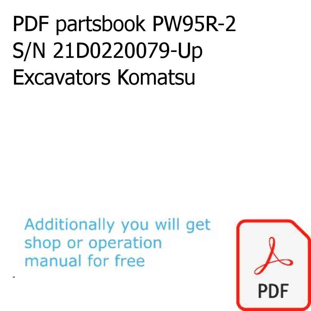 PDF partsbook PW95R-2 S/N 21D0220079-Up Excavators Komatsu