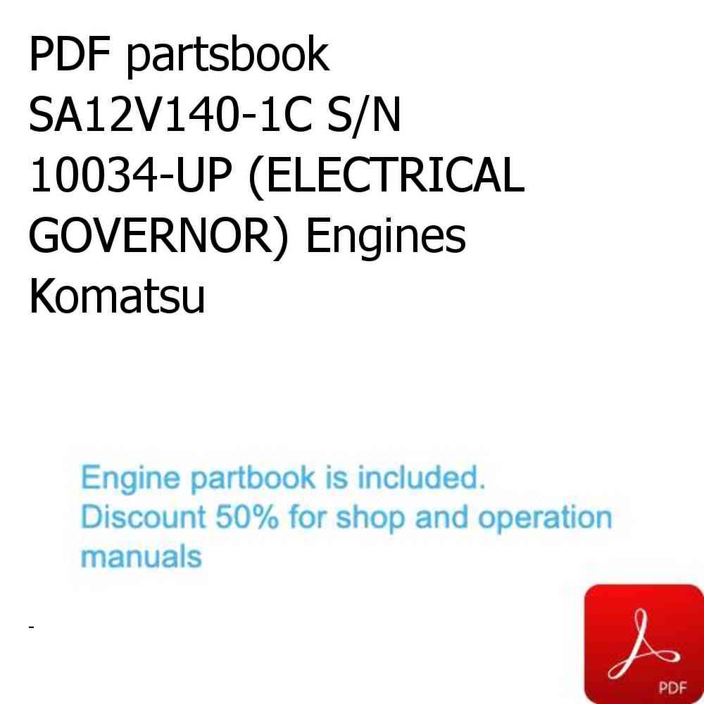 PDF partsbook SA12V140-1C S/N 10034-UP (ELECTRICAL GOVERNOR) Engines Komatsu
