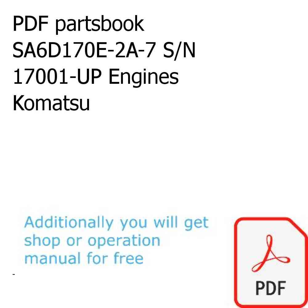 PDF partsbook SA6D170E-2A-7 S/N 17001-UP Engines Komatsu