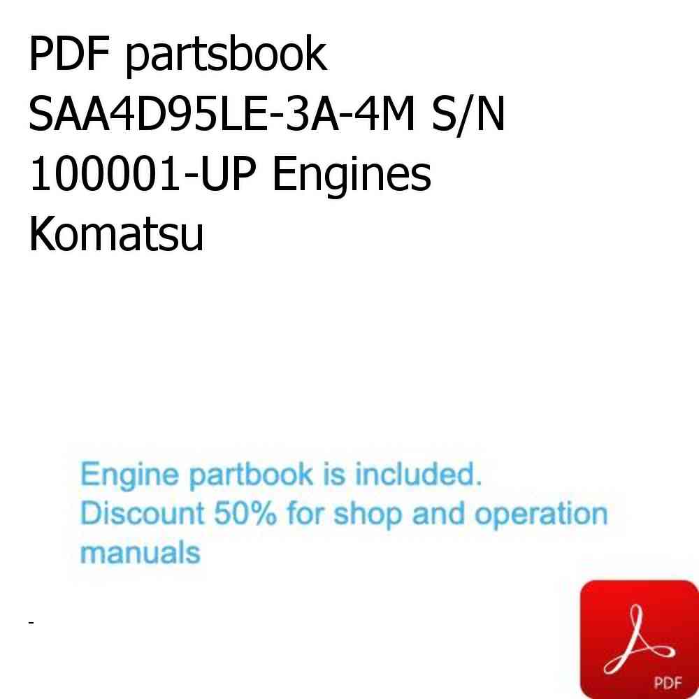PDF partsbook SAA4D95LE-3A-4M S/N 100001-UP Engines Komatsu