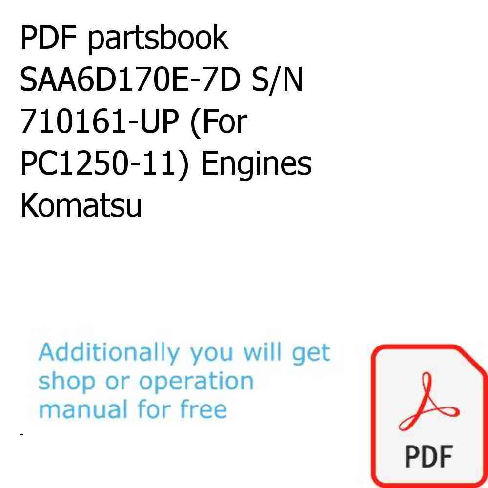 PDF partsbook SAA6D170E-7D S/N 710161-UP (For PC1250-11) Engines Komatsu