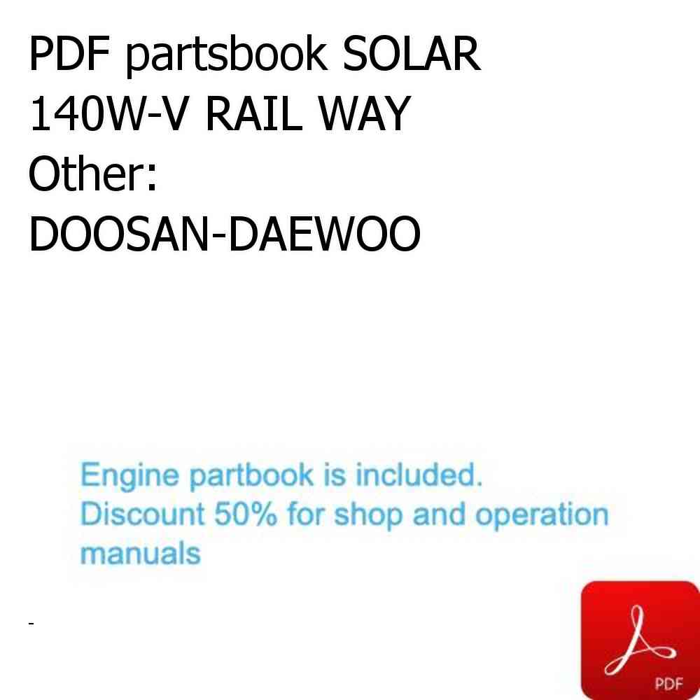 PDF partsbook SOLAR 140W-V RAIL WAY Other: DOOSAN-DAEWOO