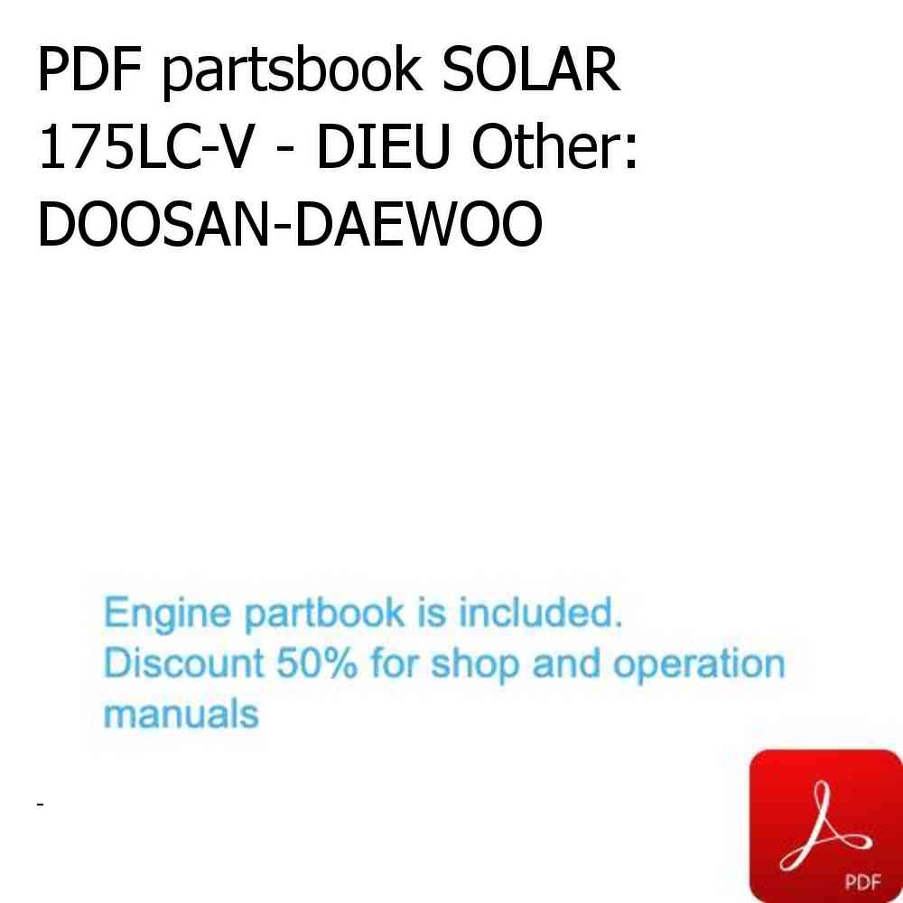 PDF partsbook SOLAR 175LC-V - DIEU Other: DOOSAN-DAEWOO