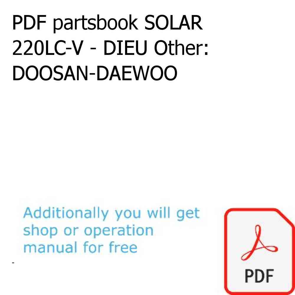 PDF partsbook SOLAR 220LC-V - DIEU Other: DOOSAN-DAEWOO