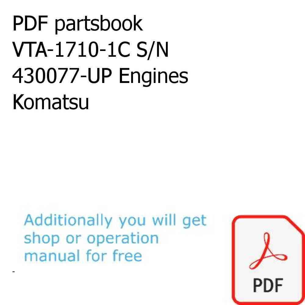 PDF partsbook VTA-1710-1C S/N 430077-UP Engines Komatsu