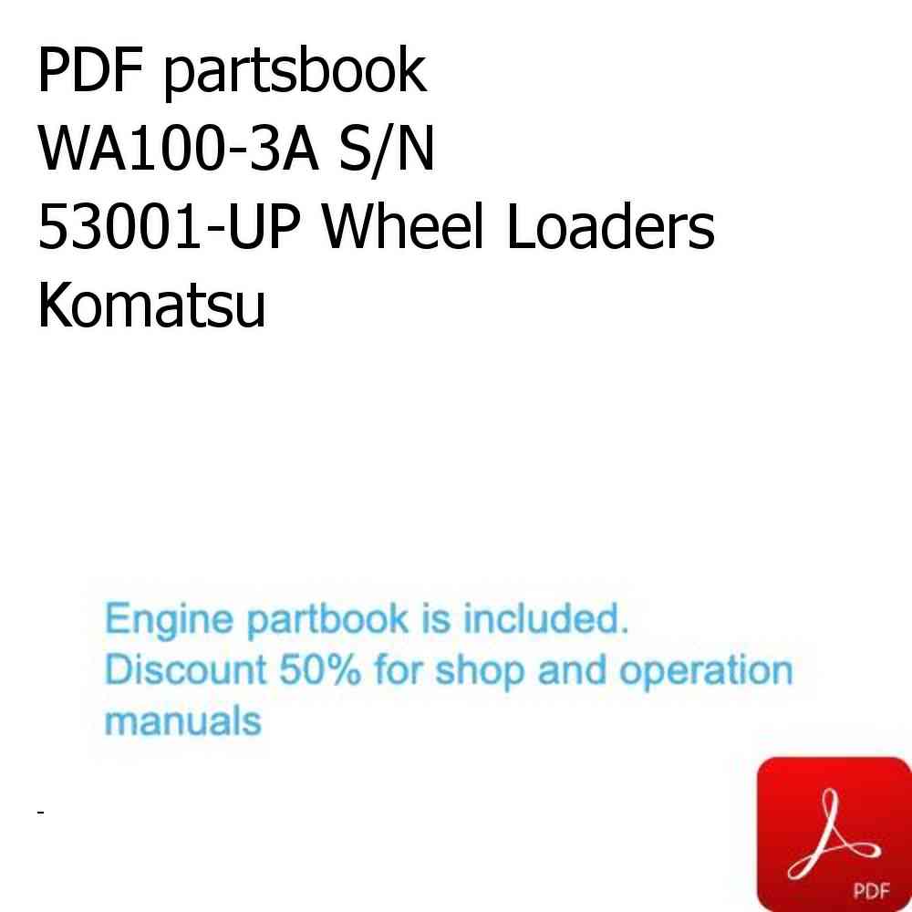 PDF partsbook WA100-3A S/N 53001-UP Wheel Loaders Komatsu