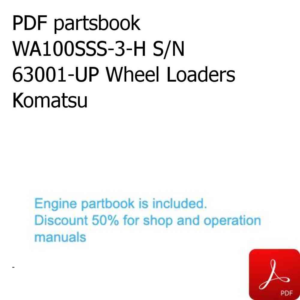 PDF partsbook WA100SSS-3-H S/N 63001-UP Wheel Loaders Komatsu