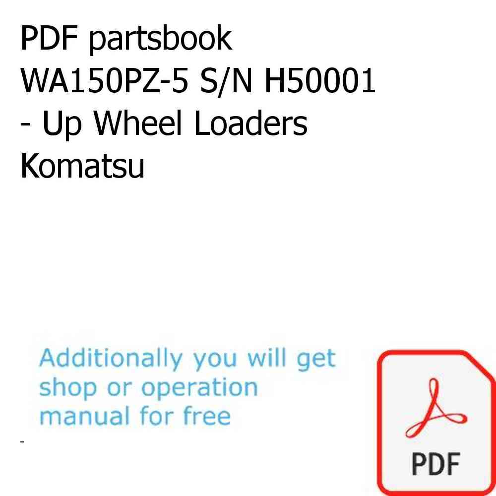 PDF partsbook WA150PZ-5 S/N H50001 - Up Wheel Loaders Komatsu