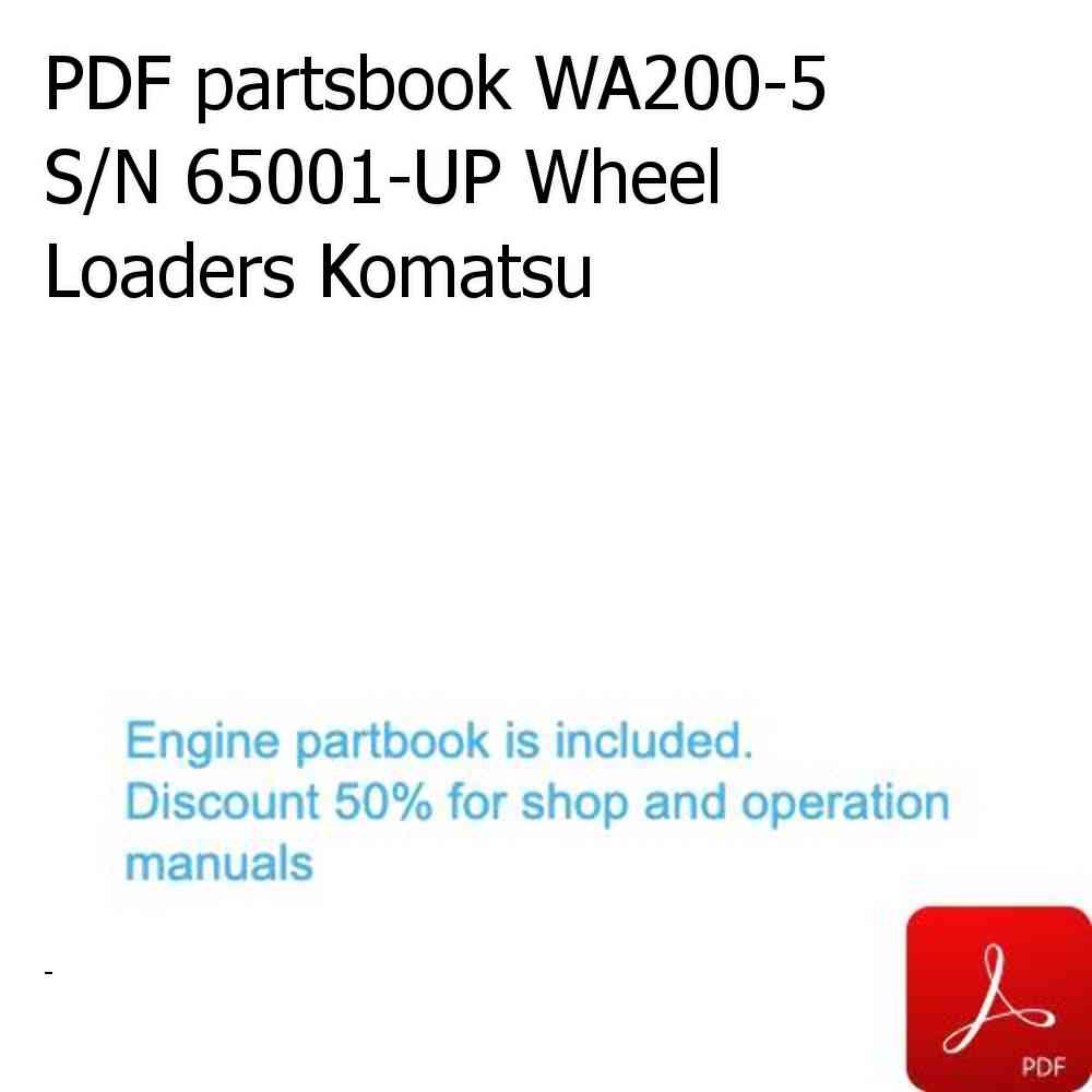 PDF partsbook WA200-5 S/N 65001-UP Wheel Loaders Komatsu