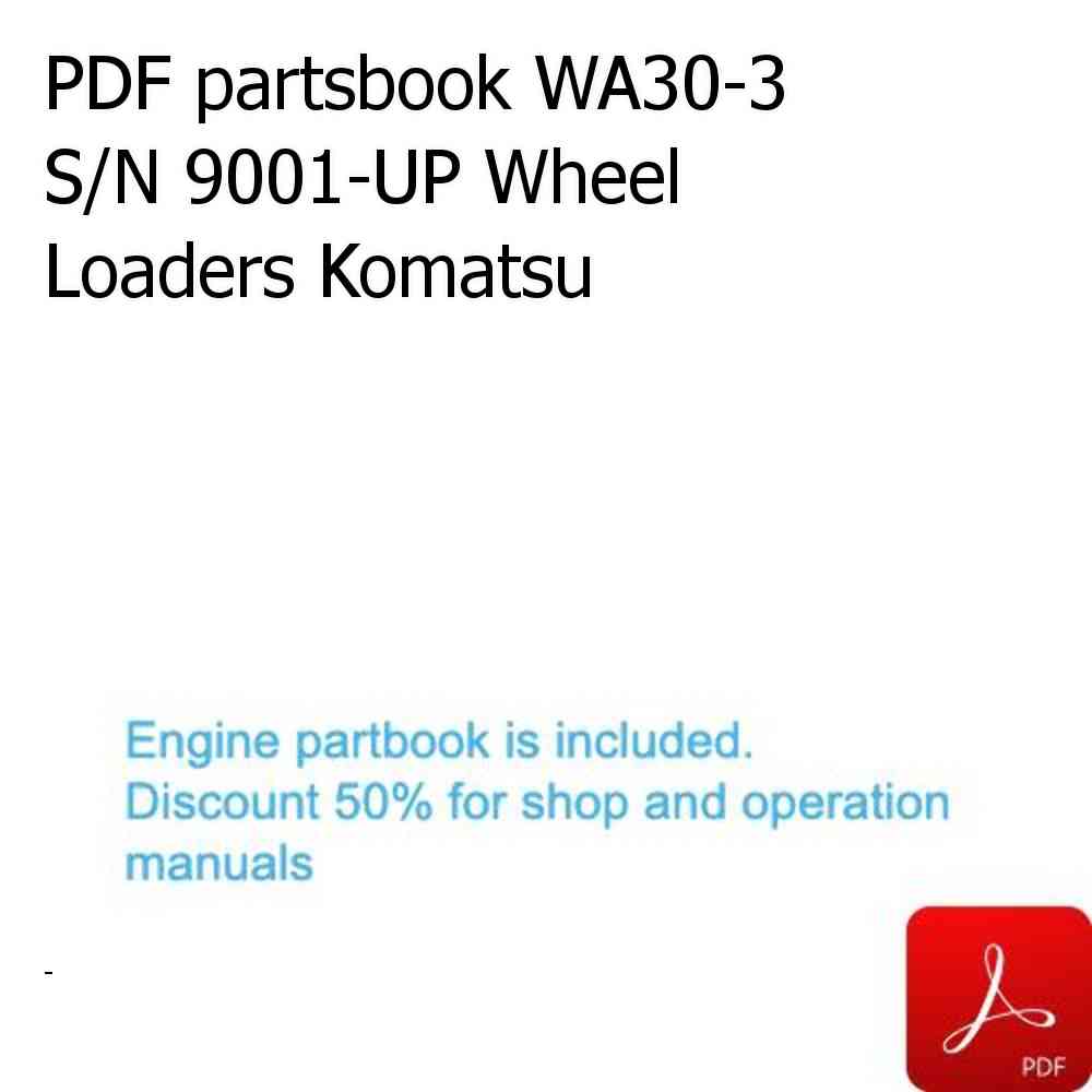 PDF partsbook WA30-3 S/N 9001-UP Wheel Loaders Komatsu
