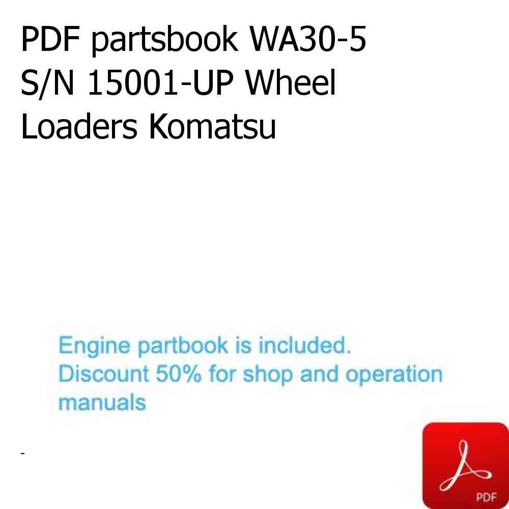 PDF partsbook WA30-5 S/N 15001-UP Wheel Loaders Komatsu