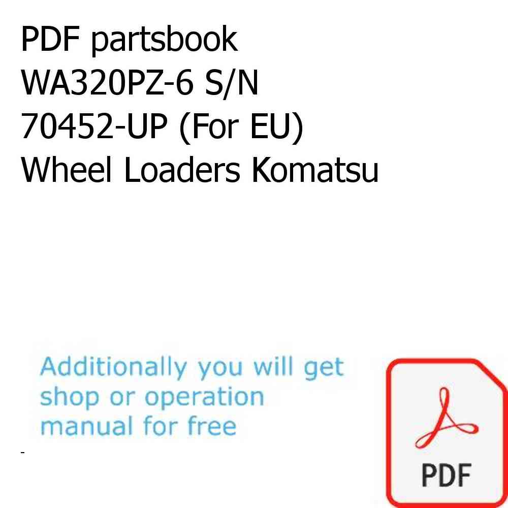 PDF partsbook WA320PZ-6 S/N 70452-UP (For EU) Wheel Loaders Komatsu