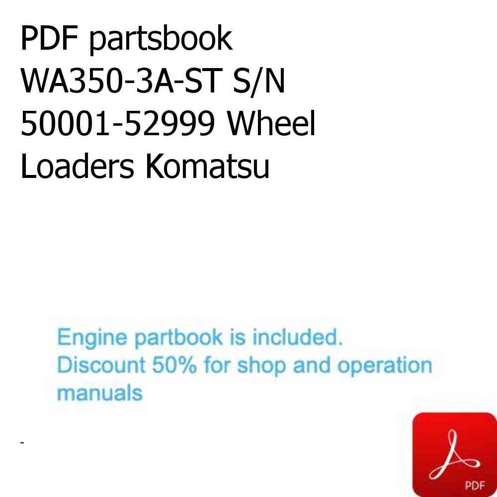 PDF partsbook WA350-3A-ST S/N 50001-52999 Wheel Loaders Komatsu