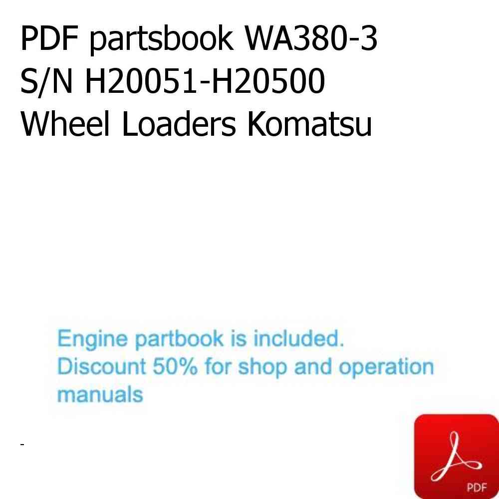 PDF partsbook WA380-3 S/N H20051-H20500 Wheel Loaders Komatsu