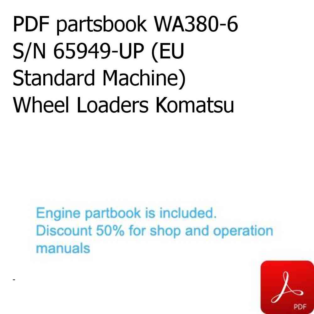 PDF partsbook WA380-6 S/N 65949-UP (EU Standard Machine) Wheel Loaders Komatsu