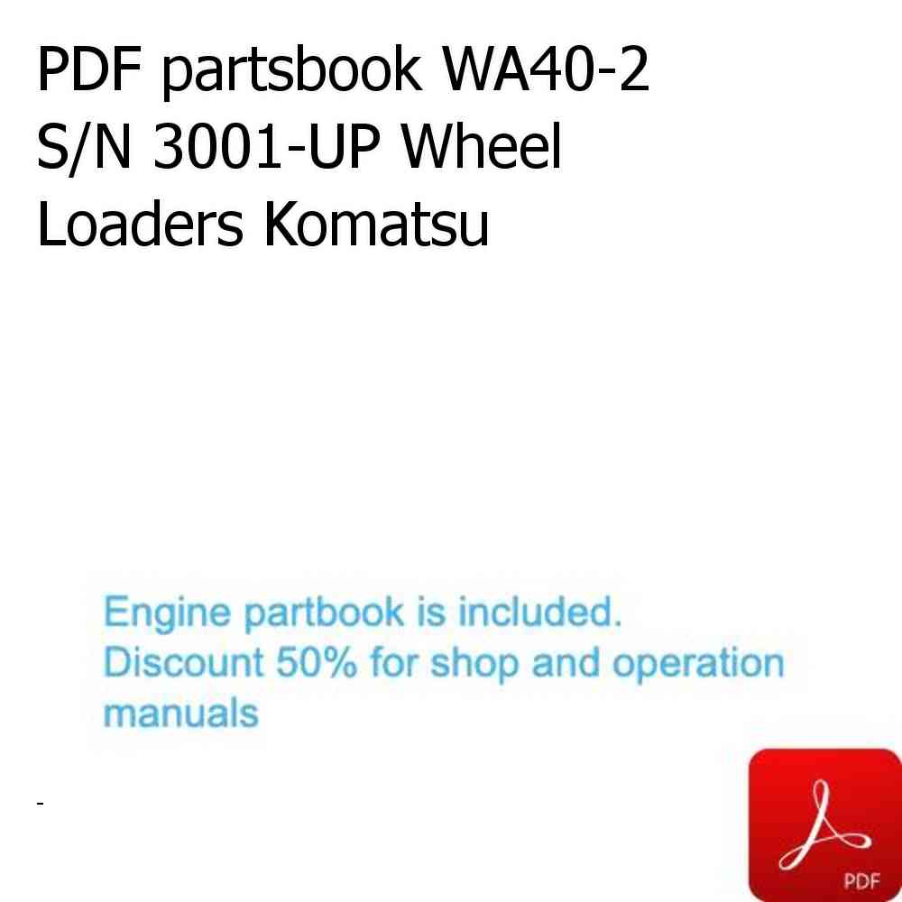 PDF partsbook WA40-2 S/N 3001-UP Wheel Loaders Komatsu
