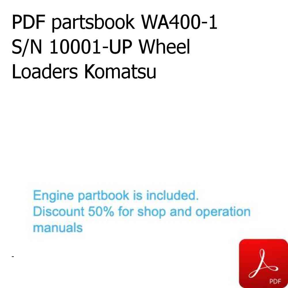 PDF partsbook WA400-1 S/N 10001-UP Wheel Loaders Komatsu