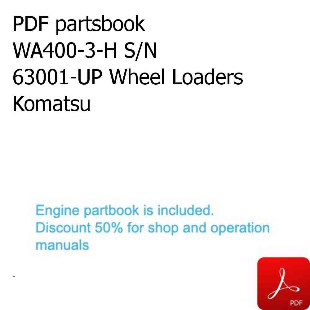 PDF partsbook WA400-3-H S/N 63001-UP Wheel Loaders Komatsu