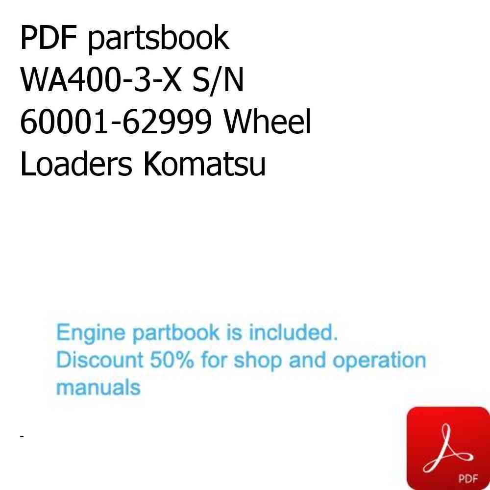 PDF partsbook WA400-3-X S/N 60001-62999 Wheel Loaders Komatsu