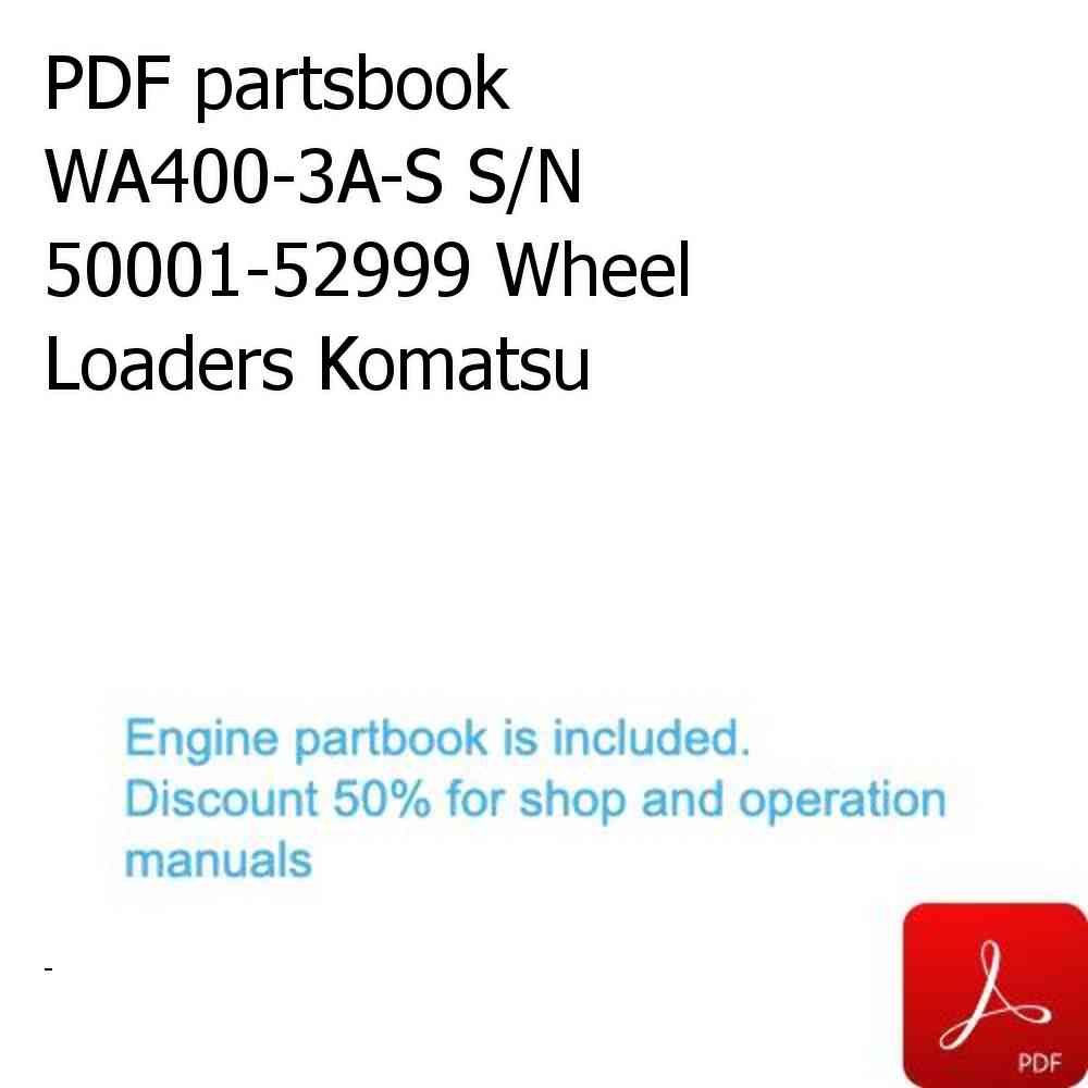 PDF partsbook WA400-3A-S S/N 50001-52999 Wheel Loaders Komatsu