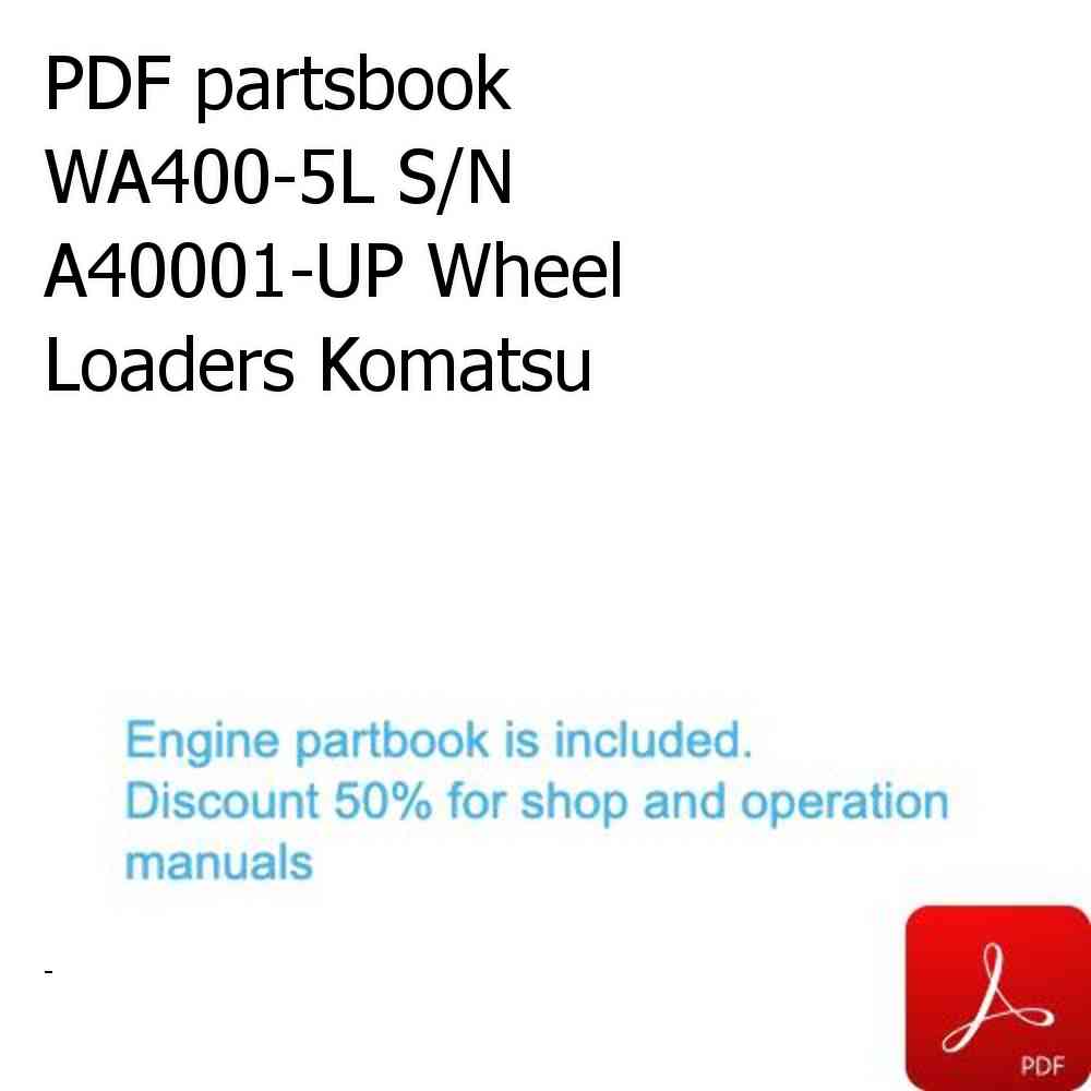 PDF partsbook WA400-5L S/N A40001-UP Wheel Loaders Komatsu
