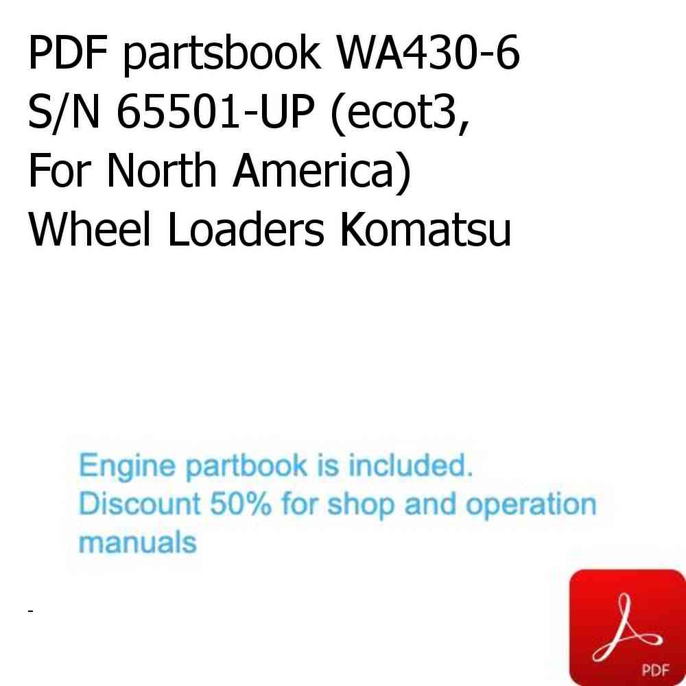 PDF partsbook WA430-6 S/N 65501-UP (ecot3, For North America) Wheel Loaders Komatsu