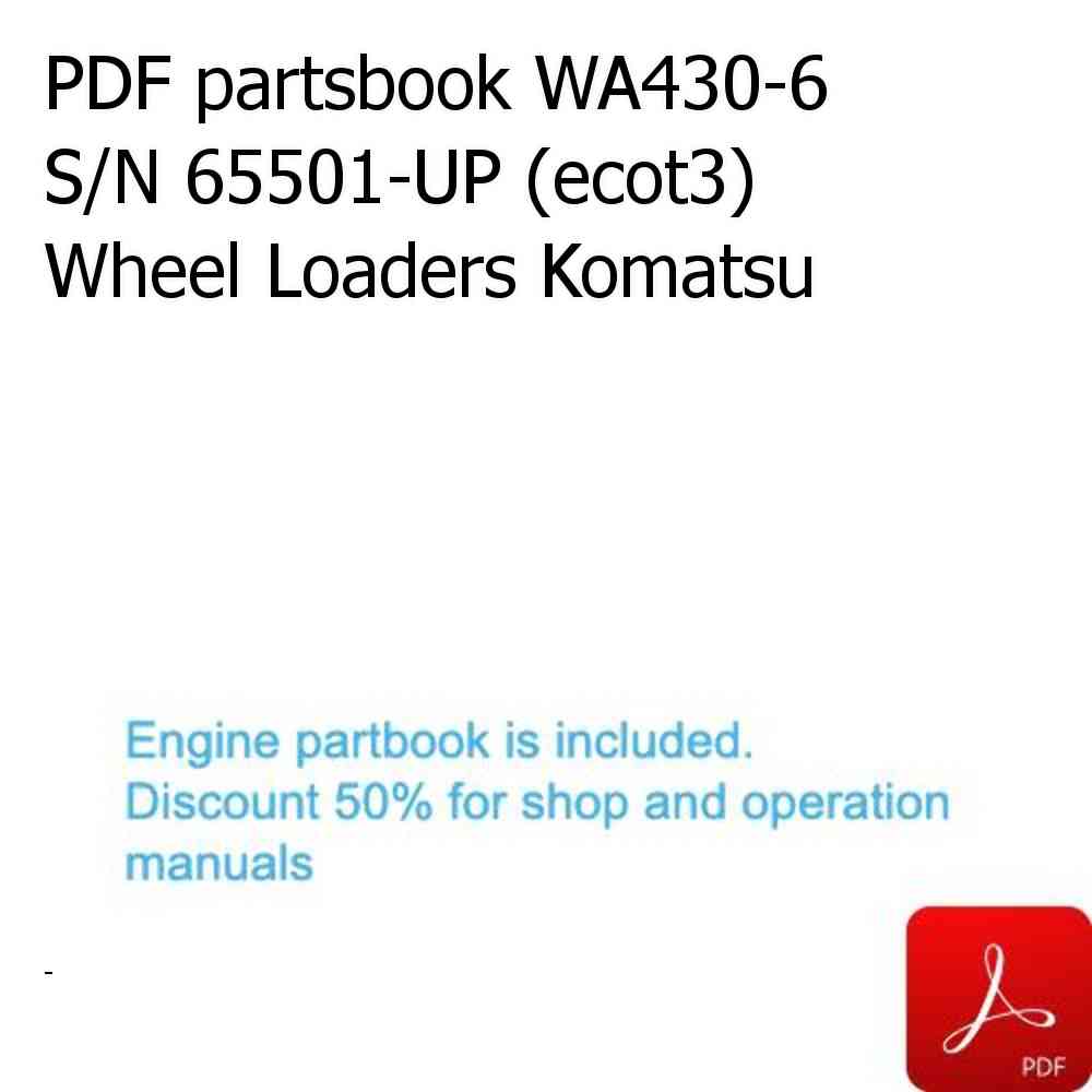 PDF partsbook WA430-6 S/N 65501-UP (ecot3) Wheel Loaders Komatsu