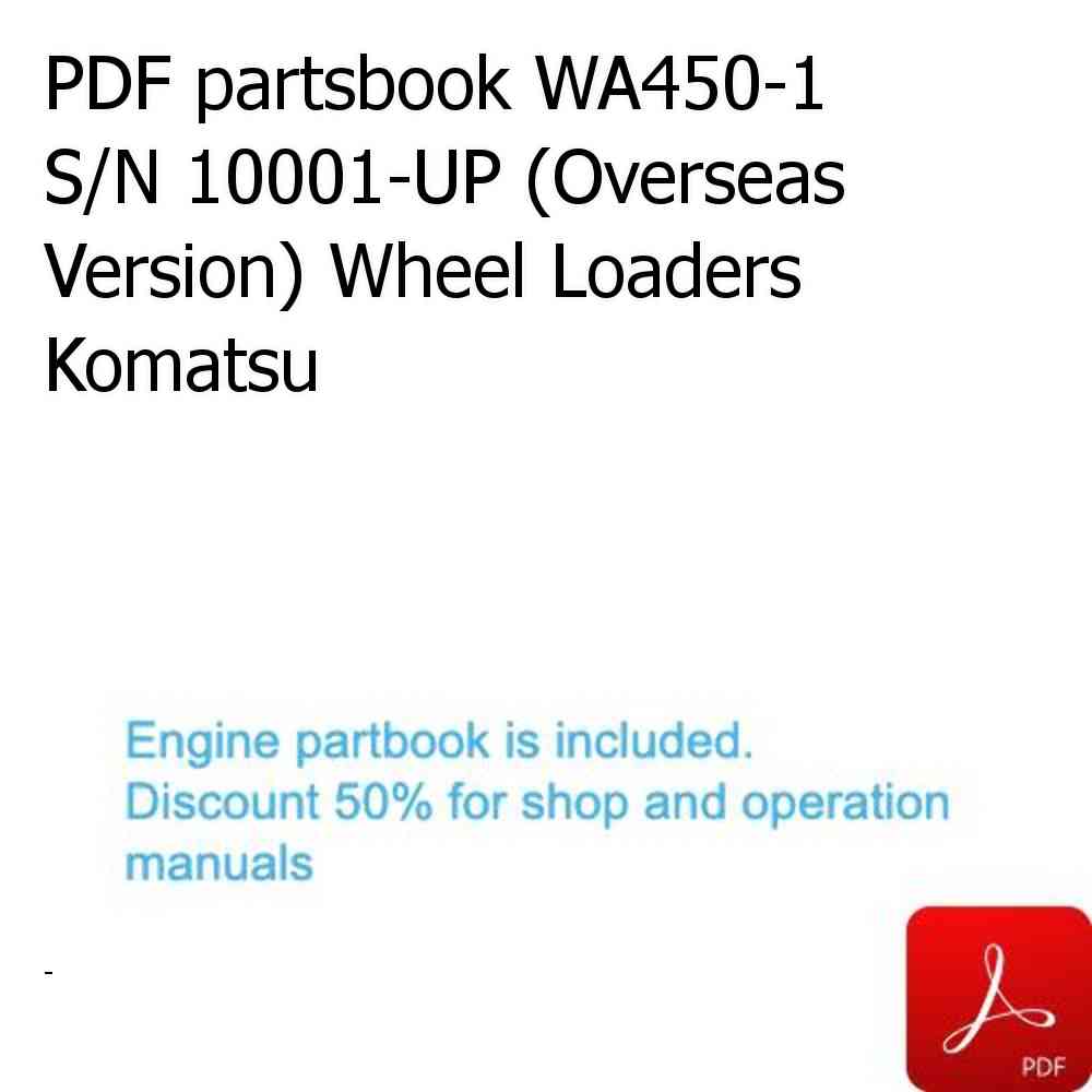 PDF partsbook WA450-1 S/N 10001-UP (Overseas Version) Wheel Loaders Komatsu