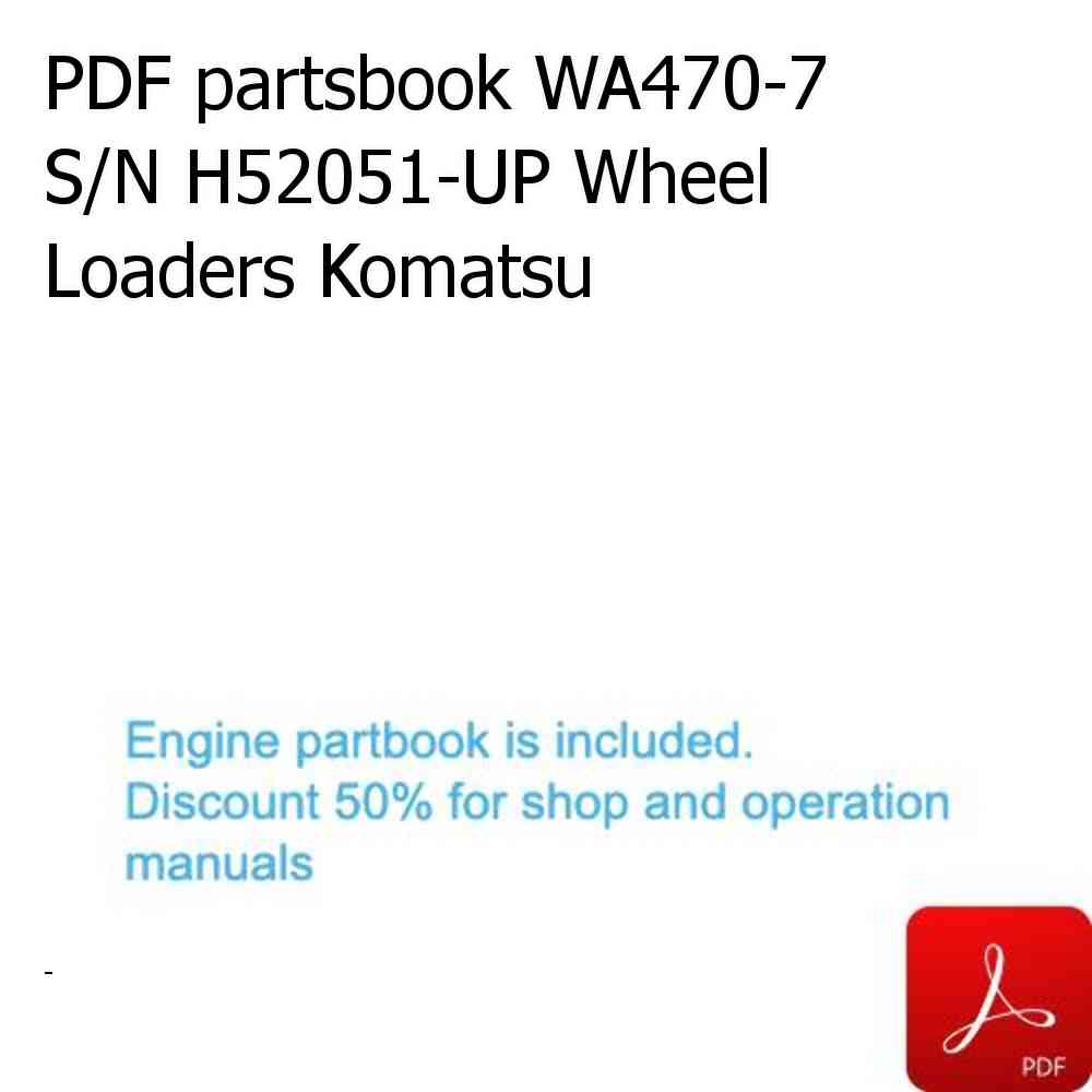PDF partsbook WA470-7 S/N H52051-UP Wheel Loaders Komatsu